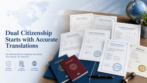 Certified translation documents, passports and apostille paperwork for dual citizenship applications worldwide